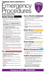 Emergency Procedures Poster